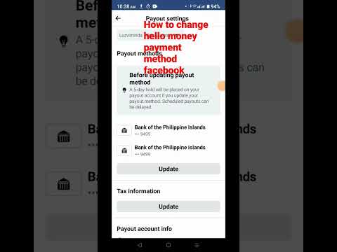 How to update payment  method from bpi to hello money (facebook)