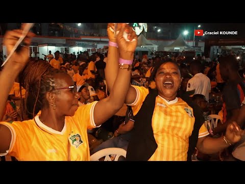 Ivorians celebrating qualification to final AFCON