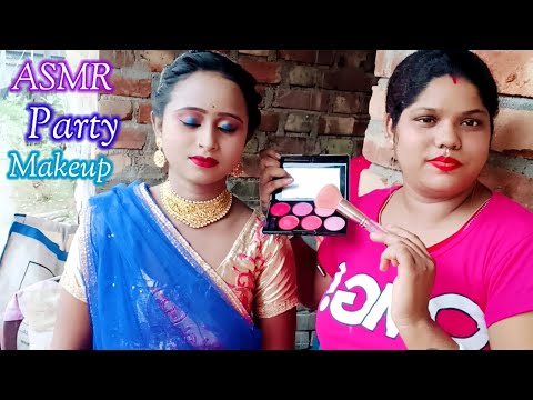 ASMR~ Doing My Sweet Sister Friend Indian Party Bridal Makeup (Tingle's) @asmrsangi7044  💋🖌️💄🌹