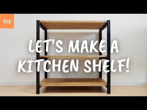 DIY アイアン風キッチンラック・棚の作り方 (How to make a Kitchen shelf)