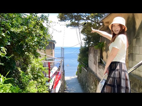 [With subtitles]Enjoy gourmet food and sightseeing on Enoshima in midsummer【japanese trip/tlavel】