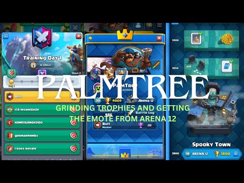 Grinding Trophies In Clash Royale( I Got The Emote From Arena 12)🎉