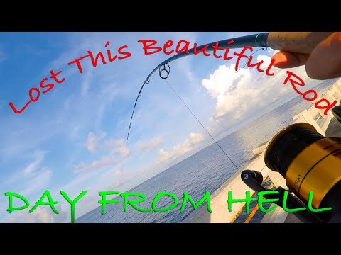 Grouper Fishing Off The Skyway Fishing Pier | LOST MY ROD IN THE WATER