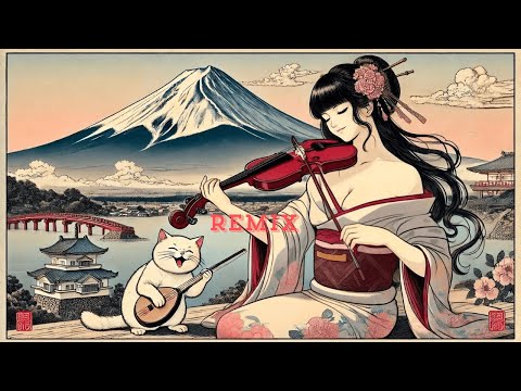 Shamisen BGM【Violin Remix】【Japanese Ambient Music】background music for studying