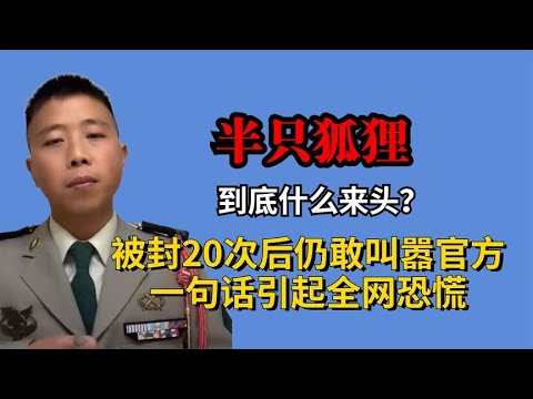 半只狐狸到底什么来头？被封20次后敢叫嚣官方，一句话让全网恐慌