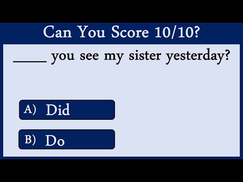 The Use of Did, Do And Don't Quiz 2: Can You Score 10/10?