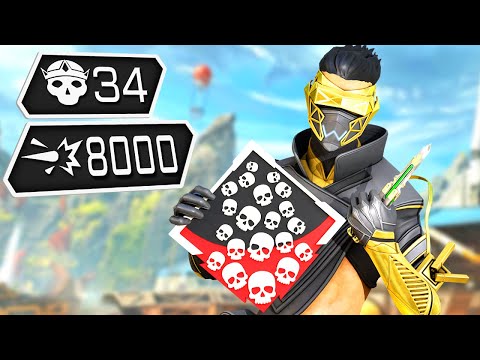 OCTANE 34 KILLS & 8000 DAMAGE WAS INSANE (Apex Legends Gameplay)