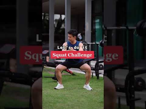 🔥Squat Challenge มาเพิ่มความมันส์ ให้ขาเรียวและก้นสวยๆของคุณกัน😎 #shorts