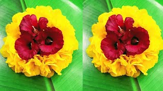 #short | How to string yellow flower garland | Jadai veni | Jadaialangaram | Veni | Melphin craft