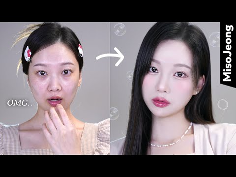 Pure daily makeup 🫧 (Eye makeup without color lenses, ultra-simple, long-lasting base method)