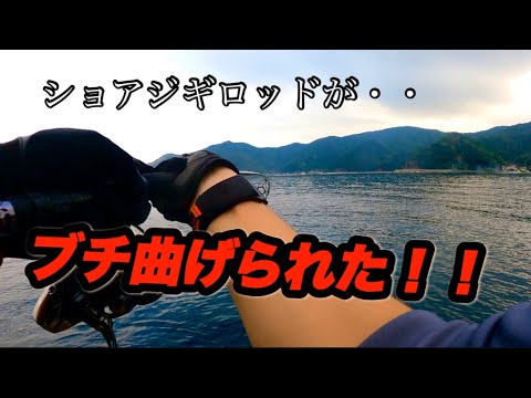 【ショアジギング】ルアー回収してたら竿ぶち曲げられた！！