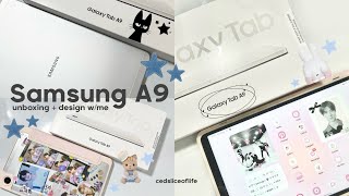 samsung galaxy tab A9 aesthetic unboxing + design with me ⋆౨ৎ˚⟡˖ ࣪