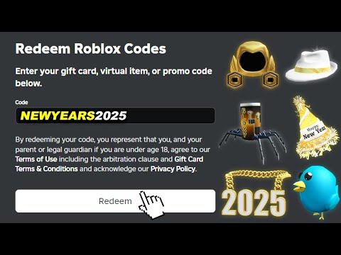 ALL NEW YEARS 2025 Roblox Promo Codes For ROBLOX ITEMS | Roblox January Promo Codes