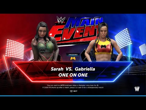 WWE 2K24 - AWA Main event: Gabriella vs Sarah