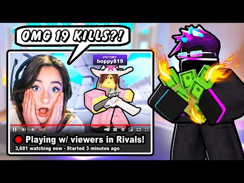 I gave her $100 for EVERY KILL in Roblox Rivals...