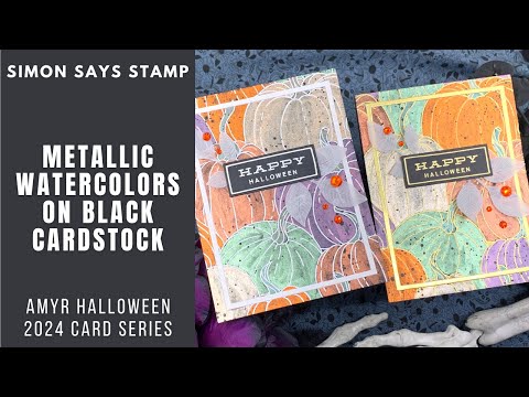 Metallic Pumpkin Cards | AmyR Halloween 2024 Card Series #20