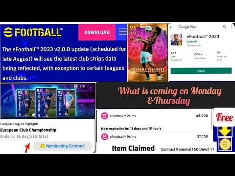 What Is Coming On Tomorrow & Thursday In efootball2022 Mobile ||efootball2023 Update || Free Coins