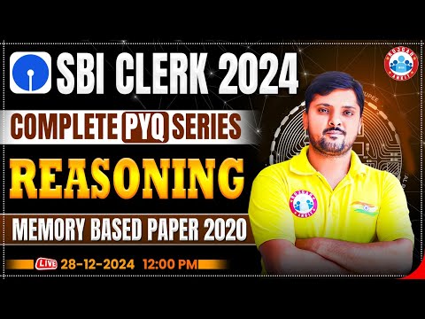 SBI Clerk 2024-25 | SBI Clerk Reasoning Memory Based Paper 2020 | SBI Clerk Reasoning by Rohit Sir