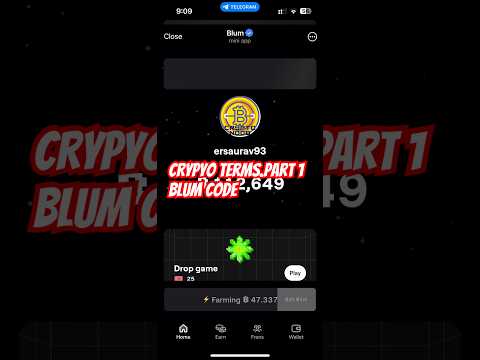 Crypyo terms.Part 1 Blum Code Verification | Blum Verification Code 11 October #blum #blumairdrop