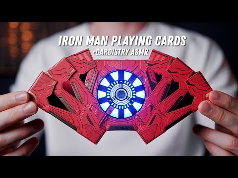 CARDISTRY ASMR 14 // The Incredibly Intricate IRON MAN Playing Cards!!