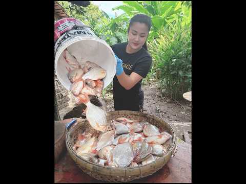 Yummy red tail fish cooking