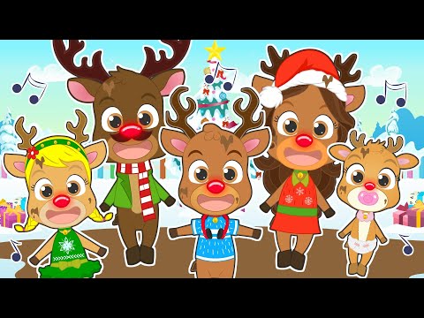 CINCO BEBÉS 🎅🦌 Con la Familia de Rodolfo el Reno