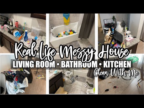 REAL LIFE MESSY HOUSE | CLEAN WITH ME | CLEANING MOTIVATION| MIKA MARIE