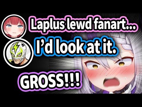 JP Streamer's Comment About Laplus's Lewd Fanart Caught Her Off-Guard【Hololive】