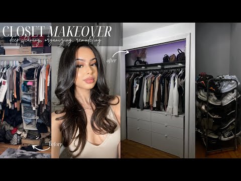 CLOSET MAKEOVER ♡ | affordable + organized + more space diy