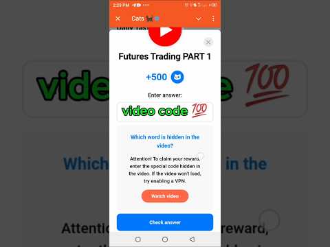 Future trading part 1 | cats YouTube video code | 3 oct cats video code