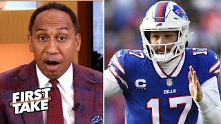 FIRST TAKE | "The Bills are the scariest team in the NFL" - Stephen A. reacts Josh Allen beats Jets