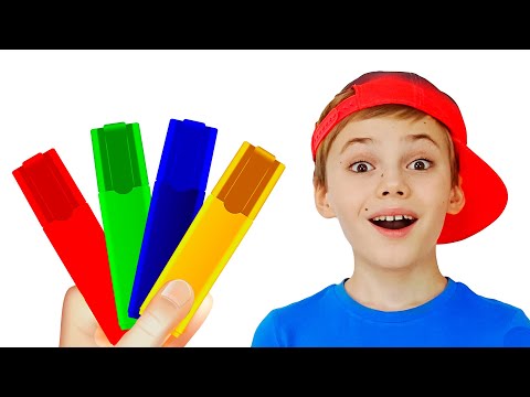 Learn Color with Magic Pen - Nick and Poli