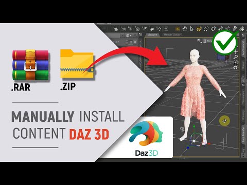 ✅ DAZ Studio | How to Manually Install Contents | ZIP or RAR Files | 2024