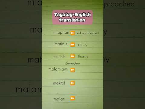 Ano sa ENGLISH ang NILAPITA ?#anosaenglish #learnenglish #tagalogenglishtranslation #vocabulary