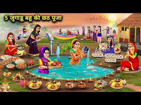 5 जुगाड़ू बहू की छठ पूजा || Hindi Cartoon Stories || 5 Jugaadu Daughter In Law's Chhath Pooja ||