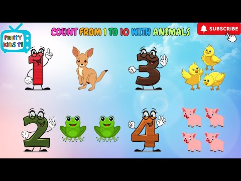 Count from 1 to 10 with Cute Animals | Nursery Rhymes for Babies and Toddlers #kidslearning