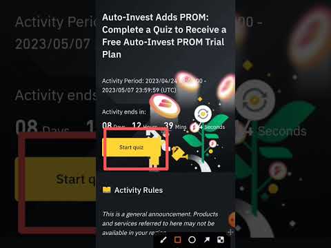 Binance New Offer Today 🔥🔥 instant 5$ USDT 🔥. Binance PROM quiz answer || Auto invest quiz  #binance