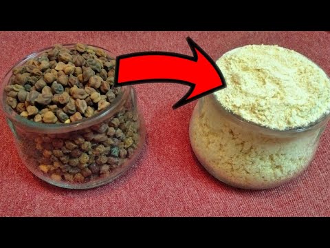 how to make besan flour with black chickpeas | how to make besan flour