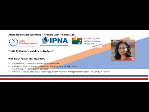 IPNA Research Webinar Series No-5: Pre-Congress IPNA 2025:Series-138 : Prof. Rulan Parekh