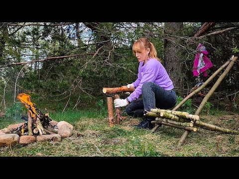 Cosy Camping & Fireplace. Cooking & Relaxing in the Woods