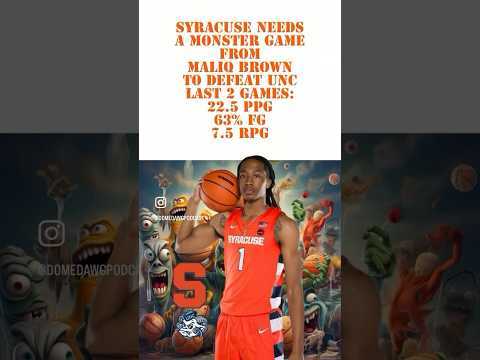 @SyracuseOrange F Maliq Brown needs to have a Monster Game vs #UNC