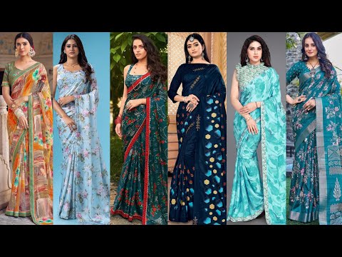 Trendy Printed Saree Designs 2024-25//Printed Saree Ideas for Every Occasion//Floral Printed Saree