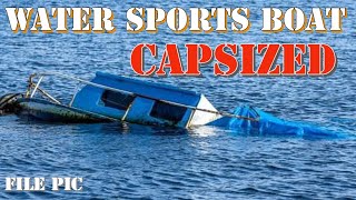 A water sports boat capsized at Calangute, leaving 14 people stranded, some in critical condition.