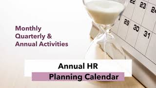 Annual HR Planning Calendar | Annual Calendar of HR Activities