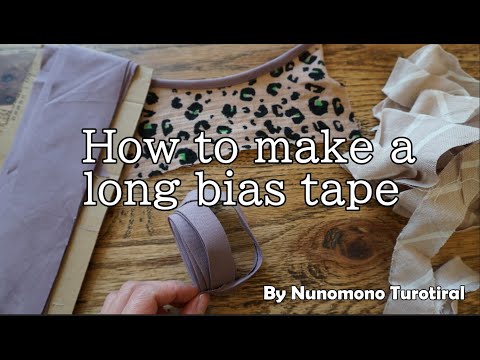 How to make a long bias tape in one go.  A revolutionary way to make a bias tape.