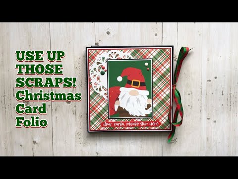 Use Those Scraps! A Christmas Card Folio | PhotoPlay | Gnome for the Holidays Christmas