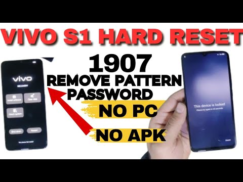 VIVO S1 Hard Reset/Screen Unlock (without PC) 🔥VIVO 1907 Factory Reset