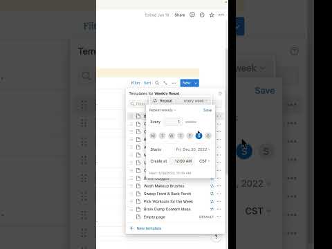 Repeating Tasks (Notion Tips pt. 8)