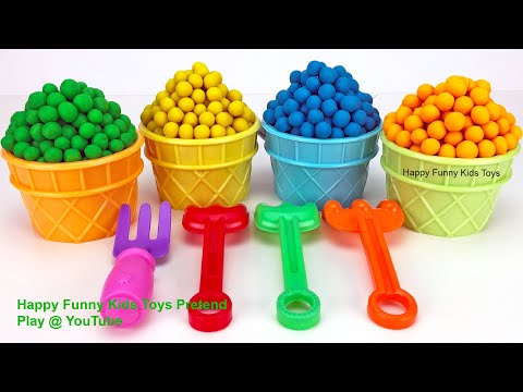 Learn Colors with Play Doh Dippin Dots | Kinder Surprise Eggs Zuru Surprise Toys