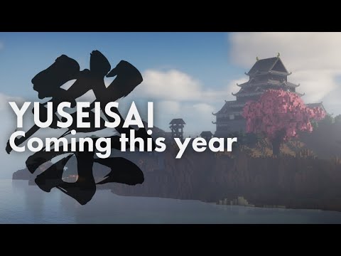 Minecraft: An island with a Japanese-style castle and a city｜Yuseisai Building Preview